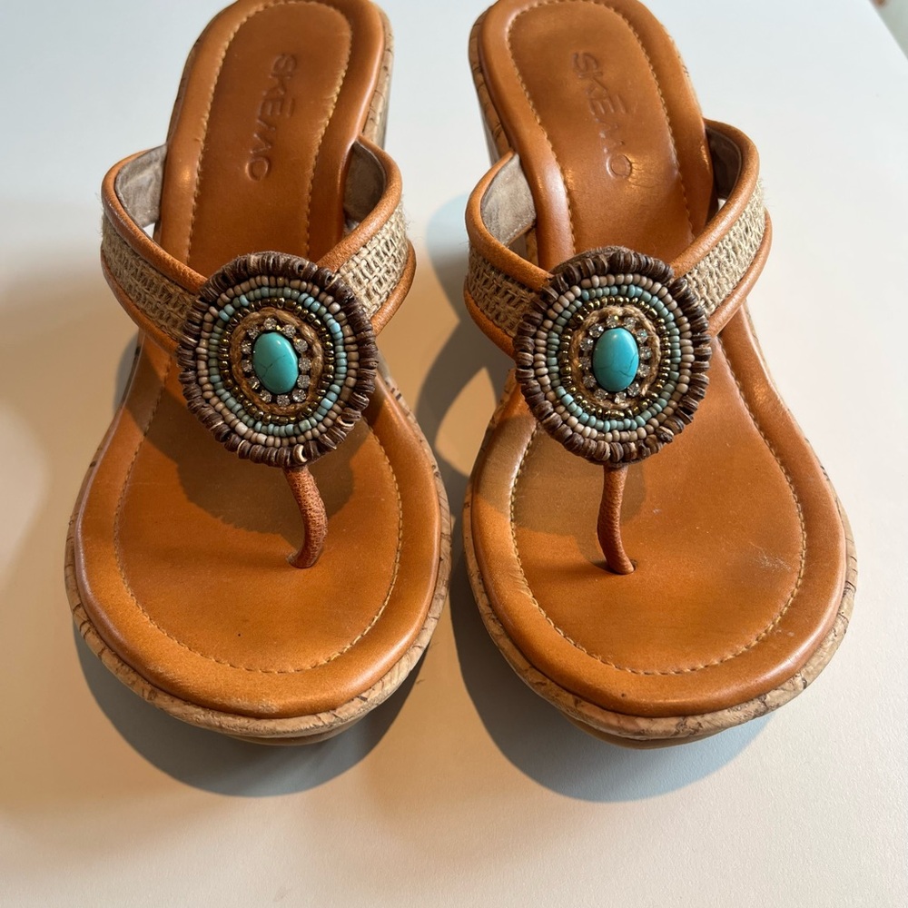 Skechers Tan Beaded Women's Sandals